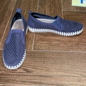 Ilse Jacobsen Navy Tulip 140 Loafers Slip On Size 40/9.5